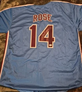 Pete Rose Autographed Philadelphia Phillies Jersey w/JSA Hologram COA Reds HoF?! - Picture 1 of 5