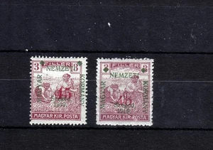 HUNGARY SZEGED  1919  Mi 41 TYPES I & II ( OPENED "4" )  MLH* - Picture 1 of 1