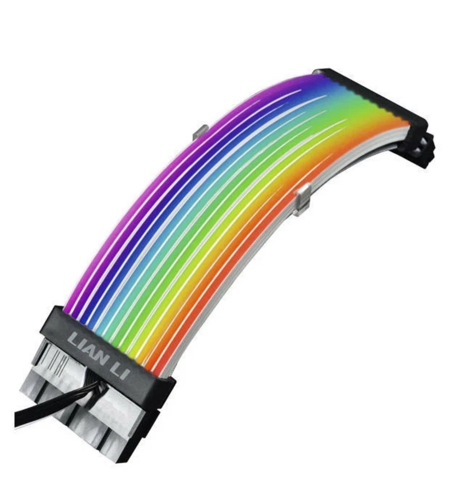 Cable de extensión de placa base Lian Li direccionable RGB Strimer Plus 24 pines V1 200 mm Foto 1 de 4