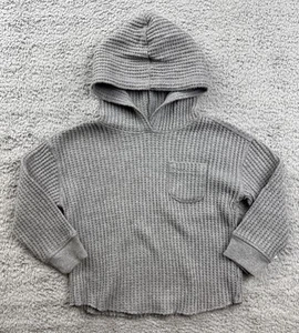 Cat & Jack Toddler Boy's Size 2T Thermal Hooded Pullover Sweatshirt Gray - Picture 1 of 7