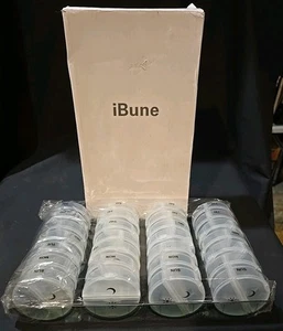 iBune Twice-a-Day Clear Monthly Pill Organizer Set with AM/PM Organizer - Picture 1 of 8