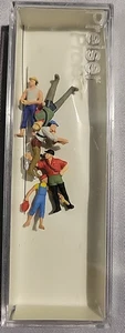 PREISER HO SCALE #10077 FISHERMAN WITH POLES & A FISH! 6 FIGURES! - Picture 1 of 3