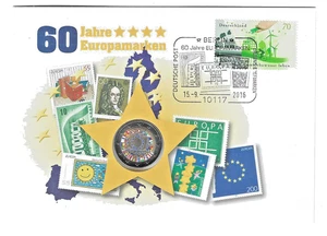 Numisbrief   Deutschland  2 €  Farbmünze  60 Jahre Europamarken  2016 - Bild 1 von 1