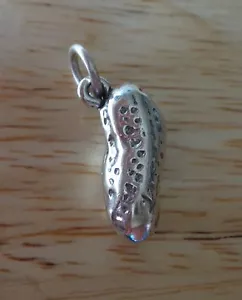 Sterling Silber 3D 17x7mm Essen realistisch aussehende Erdnuss Charm - Bild 1 von 8