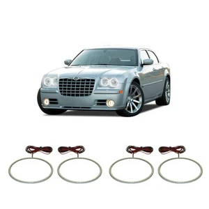 Bright White LED Headlight Halo Ring Kit for Chrysler 300 05-10 - Foto 1 di 9