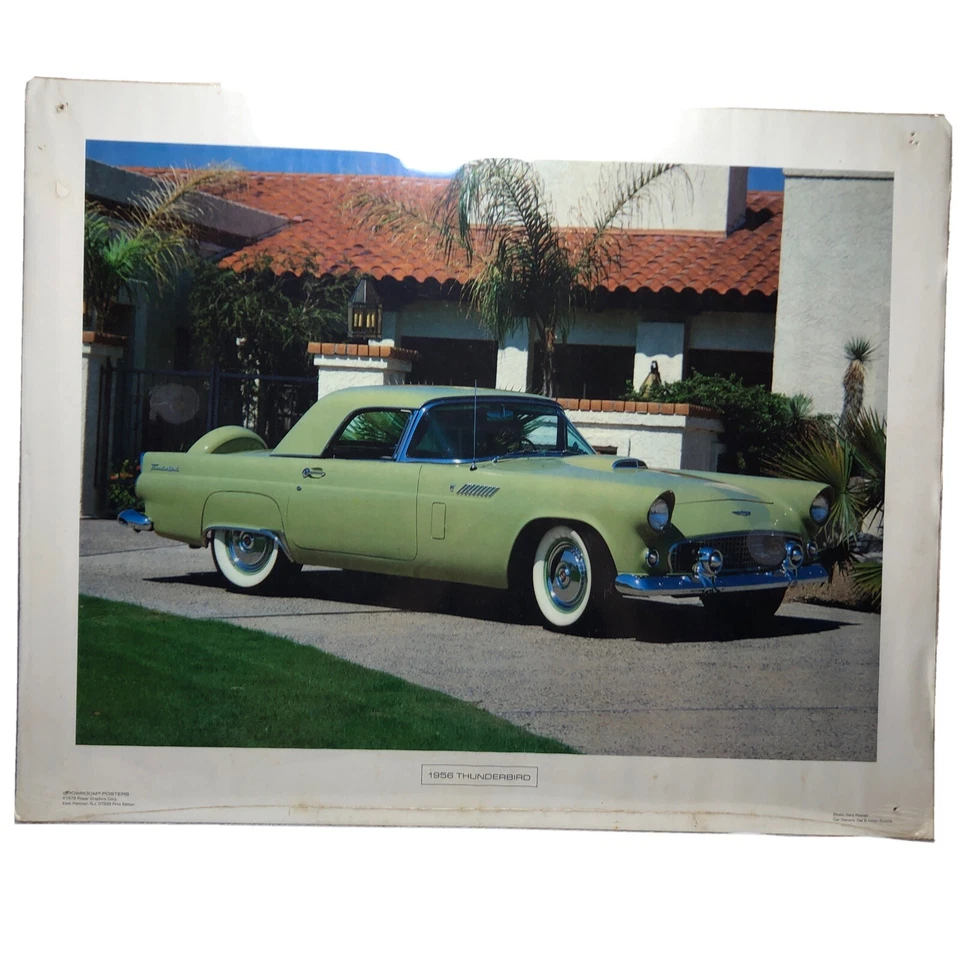 Vintage 1979 power graphics corporation “showroom posters” 1956 thunderbird. - Image 1 of 4