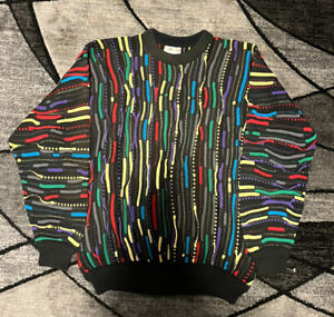 Vintage Coogi Sweater Australia Men's size Med Multi Color 100%Mercerised Cotton