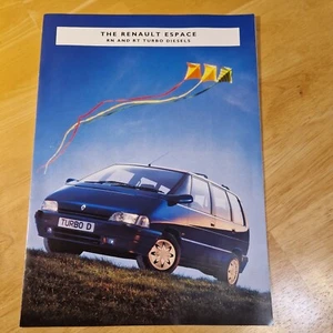 1993 RENAULT ESPACE RN and RT TURBO DIESELS UK Sales Brochure - Picture 1 of 3
