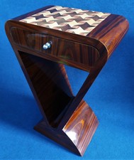 PICCOLA CONSOLE IN LEGNO '900 STILE ART DECO IN RADICA -cm 85 h- FRANCIA XX SEC.