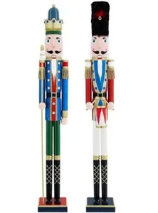 Home Accents Holiday 3.5 ft. Wooden Christmas Nutcracker (2-Pack) 22GB10120A - Picture 1 of 3