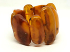 Old Amber Bracelet Massive Baltic Amber Egg Yolk Butterscotch Beads 85,2G 17128
