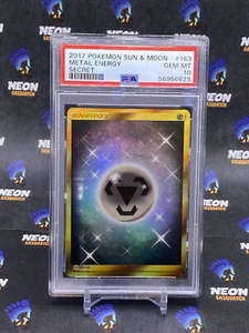 2017 Sun & Moon 163 Metal Energy Secret Rare PSA 10 GEM MINT Brand New Slab Gold - Picture 1 of 1
