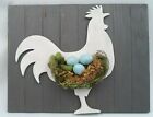  Wooden Wall Hanging Sign/Rooster/Hen Nest with Eggs Rustic Farmhouse Handmade