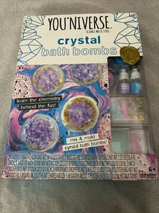 YOUniverse Science Meets Style Crystal Bath Bombs Ages 6+ New!!! - Picture 1 of 4