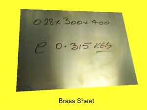 Brass sheet 0.28 x 300 x 400 mm-Mill-Steam-Model-Lathe-OG - Picture 1 of 1