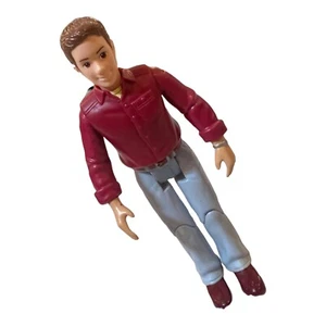Fisher Price Loving Family Dollhouse Dad Doll in Maroon Shirt - Picture 1 of 3