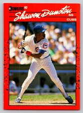 1990 Donruss #49 Shawon Dunston Chicago Cubs Baseball