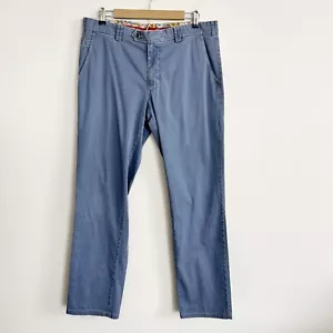 Pantalone Meyer uomo 36x32 blu Bonn chino vestibilità moderna gamba dritta cotone - Foto 1 di 10