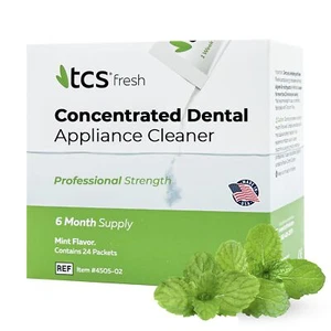 Fresh Dental Appliance Cleaner 24 Count Professional Strength Concentrated Cl... - Afbeelding 1 van 6