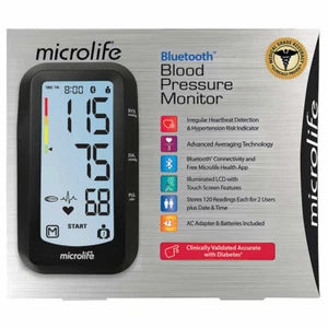 Nuovo kit monitor touch screen pressione sanguigna premium Microlife Bluetooth BP3GY12N - Foto 1 di 3
