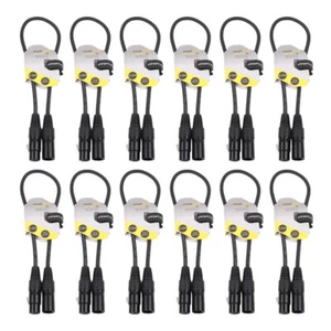 12x StageCore 0.5M DMX Cable 120ohm 3 Pin XLR Lighting Cable DJ Disco - Picture 1 of 2