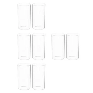 8 Stück Klarglas-Zylinder-Kerzenhalter, 120 ml, Hurricane-Glas-Kerzenhalter, - Bild 1 von 12
