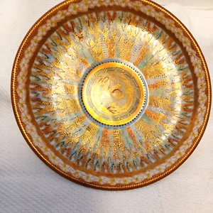 Vintage Kutani 1000 Thousand Faces Porcelain Plate; 22K Gold Trim - Picture 1 of 5