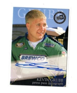 KEVIN GRUBB 2001 NASCAR PRESSPASS AUTOGRAPH CARD - Picture 1 of 2