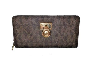 Michael Kors Geldbörse Travel Large Signature Leder MK Top Zustand  - Bild 1 von 5