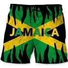 Męskie kolorowe szorty z nadrukiem jamajskiej flagi 3d. Rozmiar M