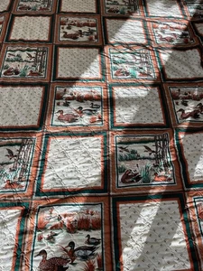 Edredón Edredón Vintage Cannon Fieldcrest Duck Mallard Talla Queen Hecho en EE. UU. - Imagen 1 de 9