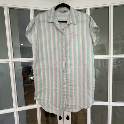 PETER ALEXANDER Cotton Button Up Nighty Pyjamas Size Small AU 8 VGUC - image 1 of 4
