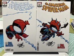 THE AMAZING SPIDER-MAN #51 #52 CVR-C SKOTTIE YOUNG BIG MARVEL SIGN SKOTTIE YOUNG - Bild 1 von 3
