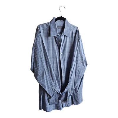 Camisa de manga larga Talbots para hombre azul a cuadros 100 % algodón talla XL Foto 1 de 4