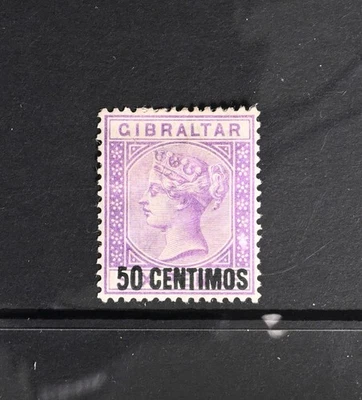 Gibraltar Scott # 27 VF OG HR 50c Victoria British Colony Stamp Cat $92 - Image 1 of 2
