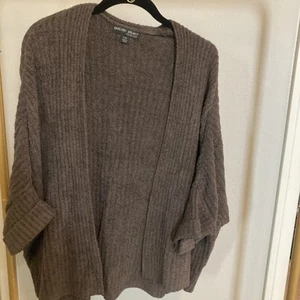 EUC Barefoot Dreams Java Brown Cardigan L/XL - Picture 1 of 6
