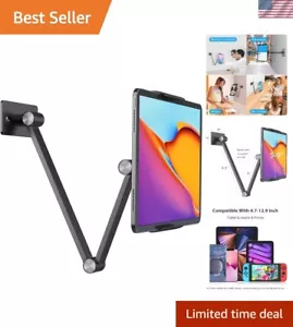Tablet Wall Mount Holder,360°Rotating Flexibly, Angle Adjustable, Folding Alu... - Picture 1 of 9