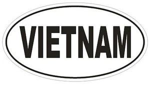 VIETNAM Oval Stoßstange Aufkleber oder Helm Aufkleber D2159 Euro Oval Ländercode - Bild 1 von 1