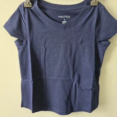 Camiseta Nautica Niña Cuello en V, Talla 4 Color Chaquetón Foto 1 de 4