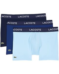 Lacoste L105317 3-Pack Solid with Semi Fancy Belt Underwear Trunks Men's Size L