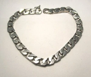 "Brazalete de eslabones lisos de plata de ley 925 20,2 gramos 7 3/4"" x 1/4"" lote 47d8" - Imagen 1 de 3