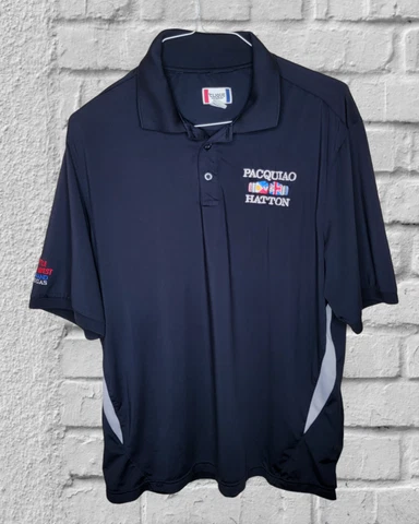 RARE - Vintage - Manny Pacquiao vs Ricky Hatton - East Vs West - Golf Polo - XL Cover