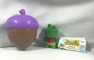 NUEVO LI'L WOODZEEZ SERIE 4 CABEZA BOBBLEEZ RANA CHANCLAS #60 TOP PÚRPURA BELLOTA - Imagen 1 de 9