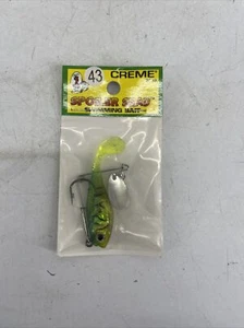 Creme 2" Swim Bait Spoiler Shad Swimming Bait Green/Yellow - Picture 1 of 6