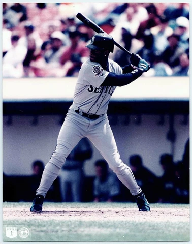 1996 Ken Griffey Jr. "The Kid" 8x10" Photo with small  3 1/2" x 4 1/2" Plaque Cover
