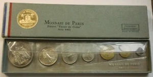 1965 FRANKREICH - OFFIZIELLES EXEMPLAR "FDC" SET (7) mit 2 SILBER - 1,05 Oz - ORIG. PKG - Bild 1 von 22