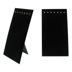 7-1/2"W x 14"H Black Velvet 7 Hook Easel Stand Necklace Chain Jewelry Display - Picture 1 of 8