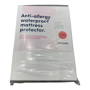 Dreams Anti-allergy Waterproof Mattress Protector, King Size, 150x200cm, New - Picture 1 of 4