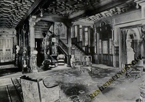 Empfangshalle von Frau Oliver Ames Residenz North Easton, MA 1899 von Warren, H L - Bild 1 von 1