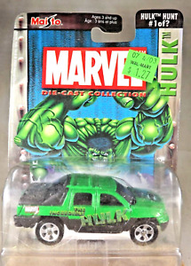 2004 Maisto Marvel Hulk Hunt #1 of ? CHEVROLET AVALANCHE Green w/Silver 5 Spokes